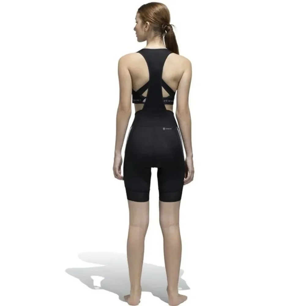 Adidas The Bib Padded Cycling Shorts Black White Women's Large Breathable Straps - Picture 7 of 15